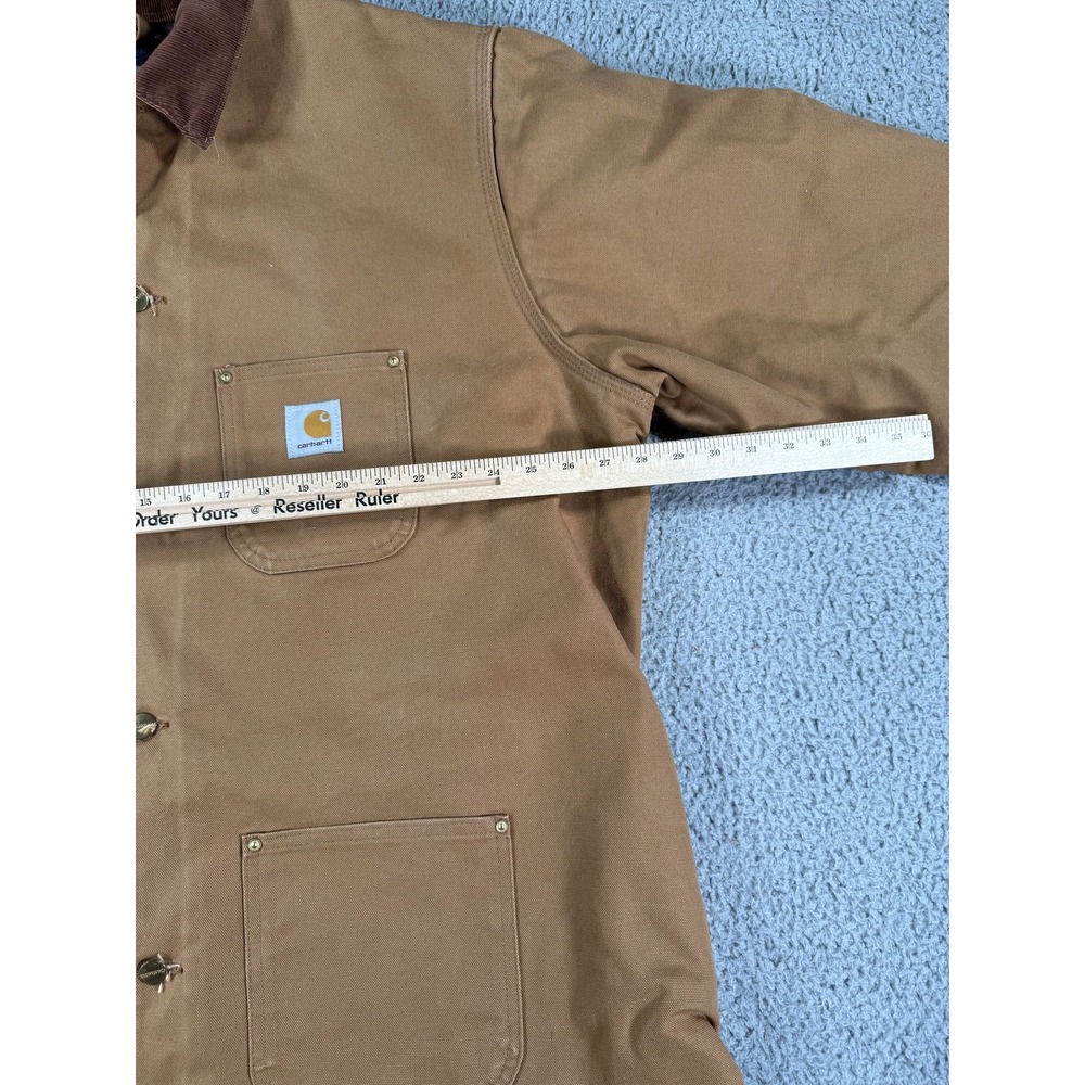 Carhartt Chore‎ Coat Jacket Mens 2XL Tall Brown Blanket Lined Canvas Workwear - Picture 11 of 13